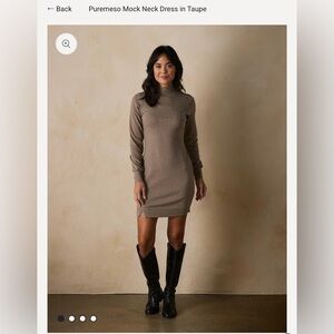 The Normal Brand Long Sleeve Dress in Taupe